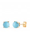Pendientes niña Turquesa Marianela oro 18K 6mm