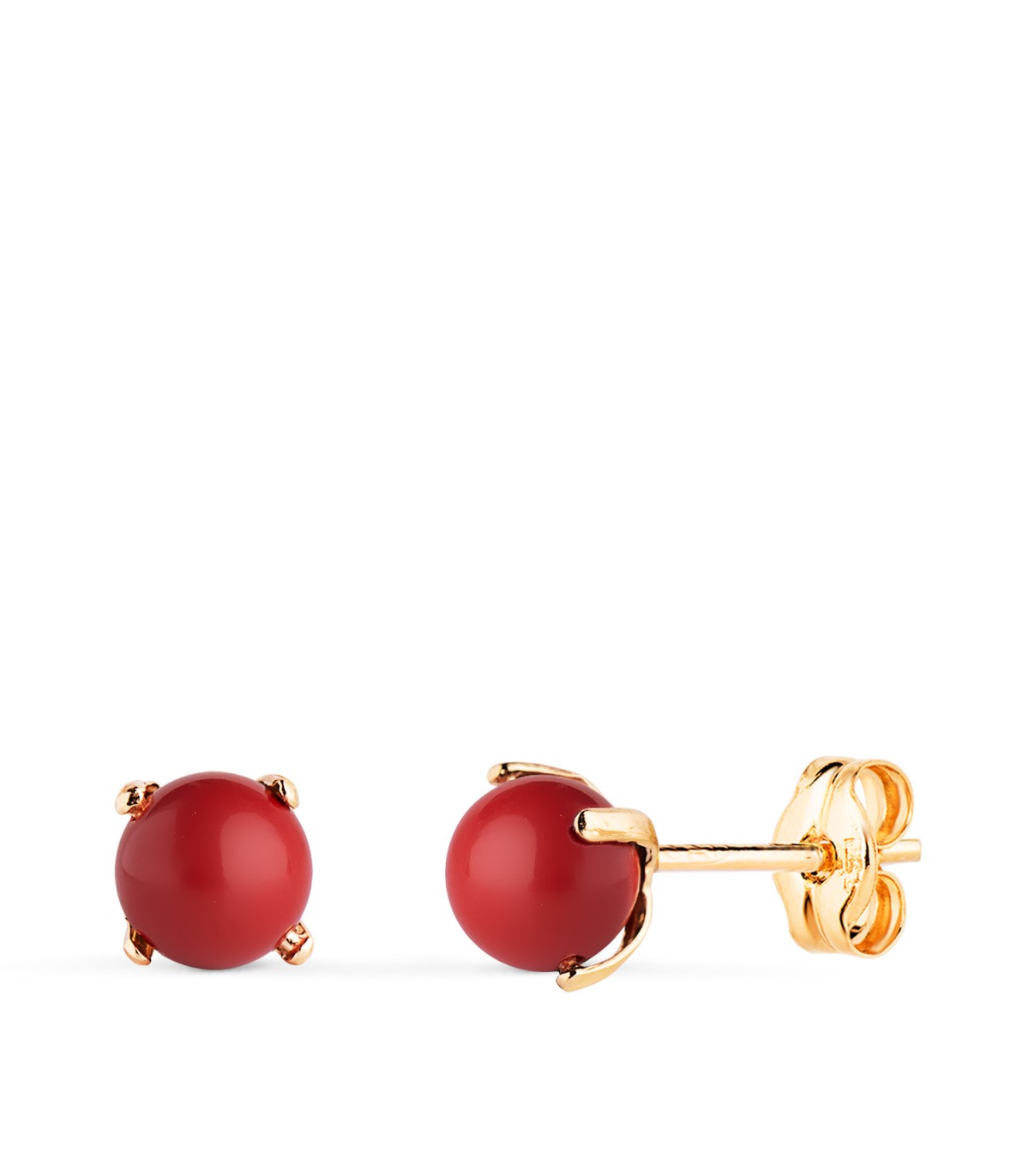 Pendientes niña coral Marianela oro 18K 5mm