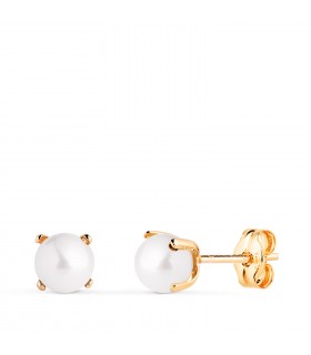 Pendientes niña Perla Marianela oro 18K 5mm, perlas cultivadas