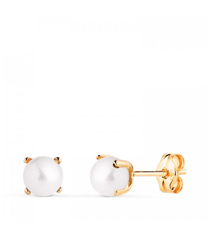 Boucles d'oreilles enfant avec perles de culture Marianela or 18K 5mm