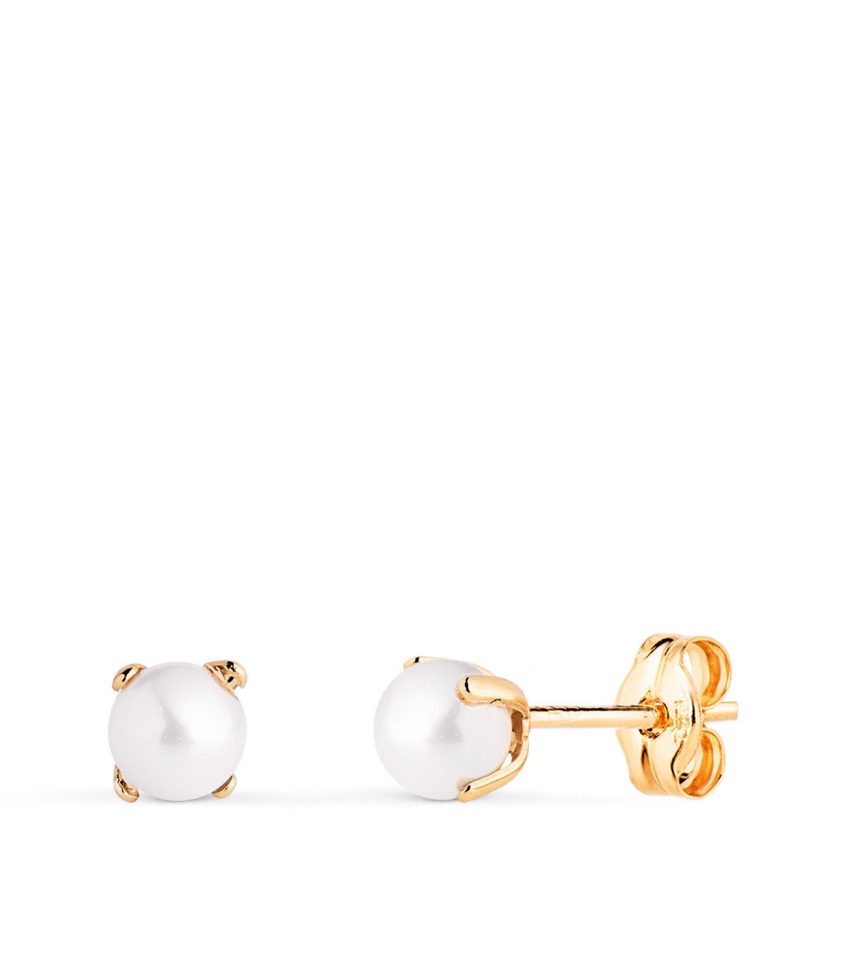 Pendientes niña Perla Marianela oro 18K 4mm, perlas cultivadas
