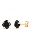 Orecchini uomo Poitiers oro 18Kt Zircone nero 7mm