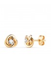 Boucles d'oreilles femme nœud Céline Or 18K 7mm