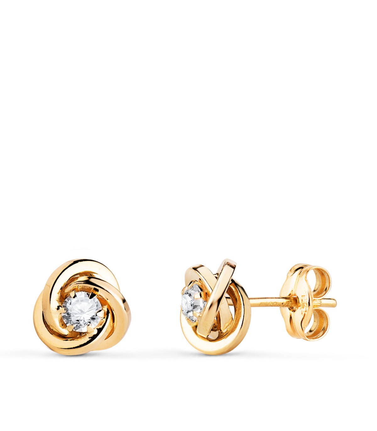 Pendientes mujer nudo Céline Oro 18K 7mm. Regalo señora joyería online, joyas mujer.