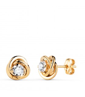 Orecchini da donna nodo Céline oro 18Kt 8mm, stile classico. Gioielli da donna online.