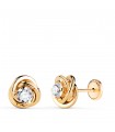 Pendientes nudo Céline Oro amarillo 18 K 8 mm