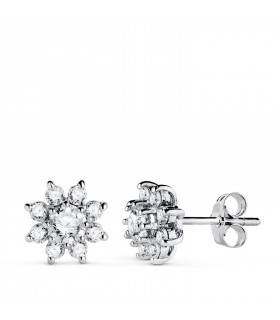 Orecchini Elentari Diamanti 1.00 ct oro bianco 18kt, per matrimonio donna