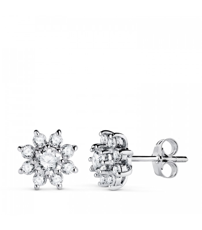 Pendientes Elanor Diamantes 1.00 quilate Oro blanco 18K, para novia y boda