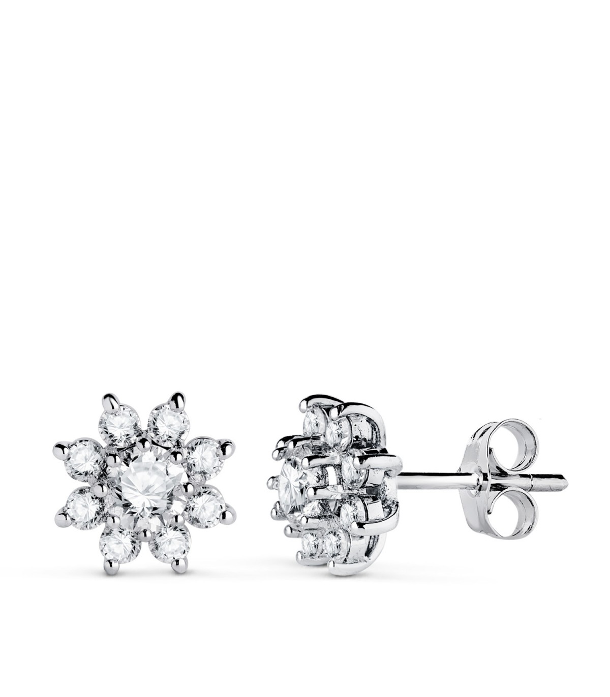 Pendientes Elanor Diamantes 1.00 quilate Oro blanco 18K, para novia y boda