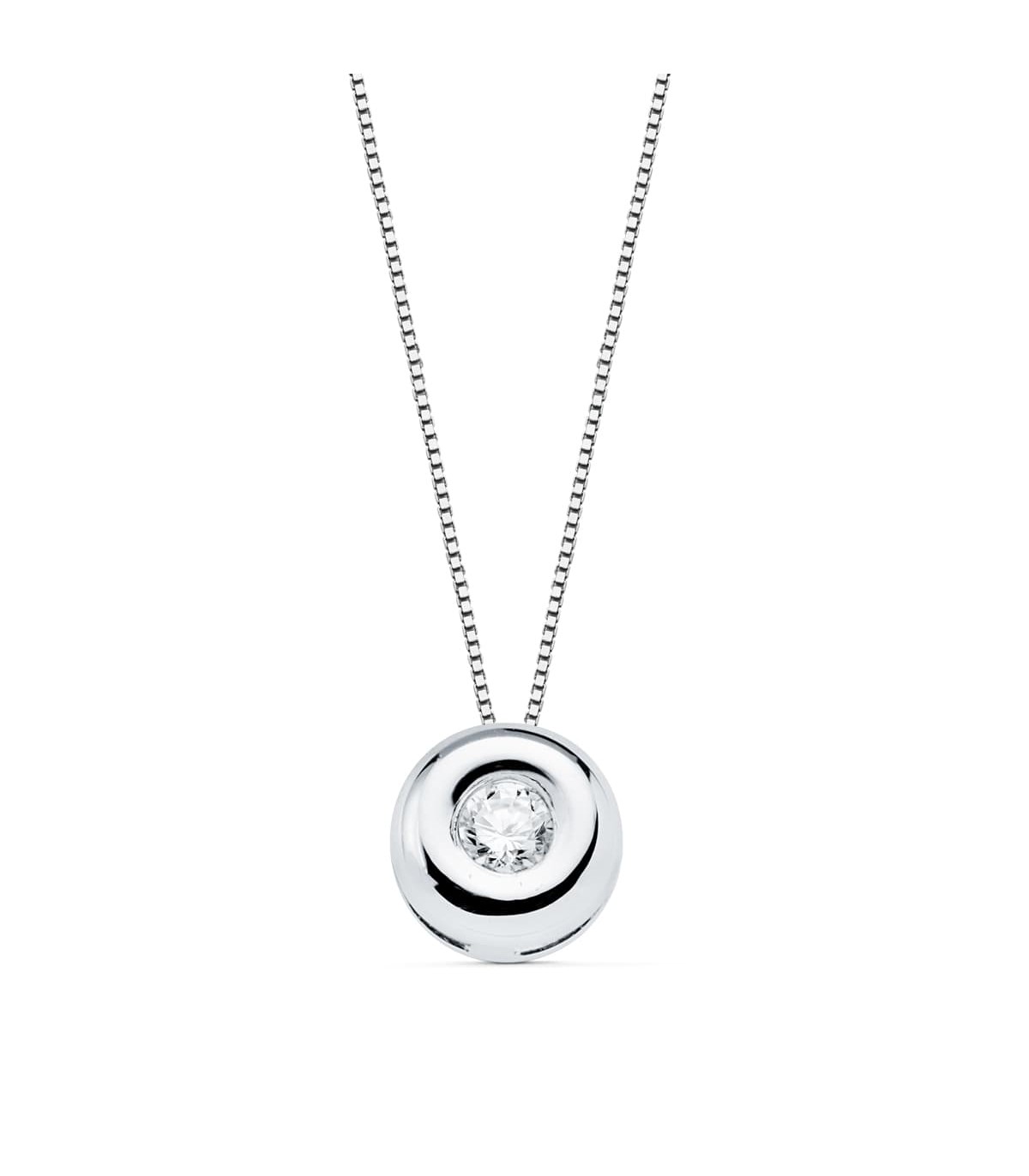 Collana punto luce 0.150 ct Oro Bianco 18Kt - Collane diamanti per donna.