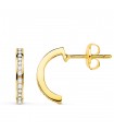 Orecchini a cerchio diamanti 0.225 ct oro 18kt