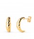 Pendientes Croissant Oro 18 Kilates, Pendientes modernos para mujer