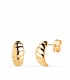 Orecchini Croissant oro giallo 18kt, orecchini a cerchio da donna, torchon, moderni.