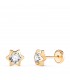 Orecchini bimba Noemi stella 6mm 18Kt, ideali per neonata e bambina, punto luce.