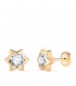 Orecchini bimba Noemi stella 8mm 18Kt, ideali per ragazza e bambina, punto luce.