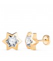 Pendientes niña Noemi Estrellas 9mm 18K