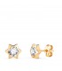 Boucles d'oreilles étoiles Noemi 6 mm or 18 K, puces d'oreilles fille, adolescentes et femme