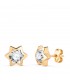 Orecchini stelle Noemi 8 mm oro 18 Kt, gioielli per bambina, ragazza e donna.
