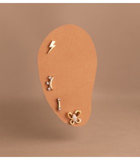 Piercings oreille, bijoux piercing : boucle d'oreille femme 18 carats