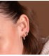 CROISSANT Damen Ohrringe Gold 750 18K - Farbe Gelbgold, Gewölbt, Glatt, Wellen-Form.