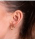 Orecchini Croissant oro 18 carati, orecchini a cerchio da donna, torchon, moderni.