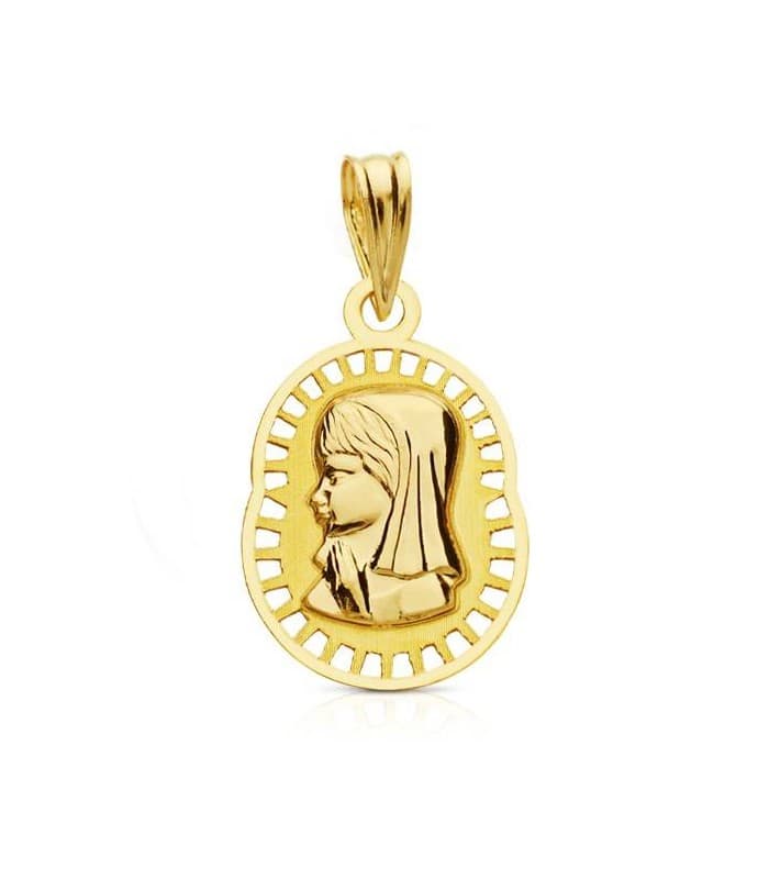 Medalla Virgen niña calada