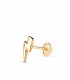 Piercing d'oreille Thunder Or Jaune 18K, forme foudre, boucle d'oreille individuelle