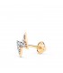 Piercing oreja Flash Oro bicolor 18K, pendientes sueltos y segundo agujero.