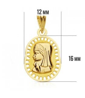 Medalla Virgen niña calada