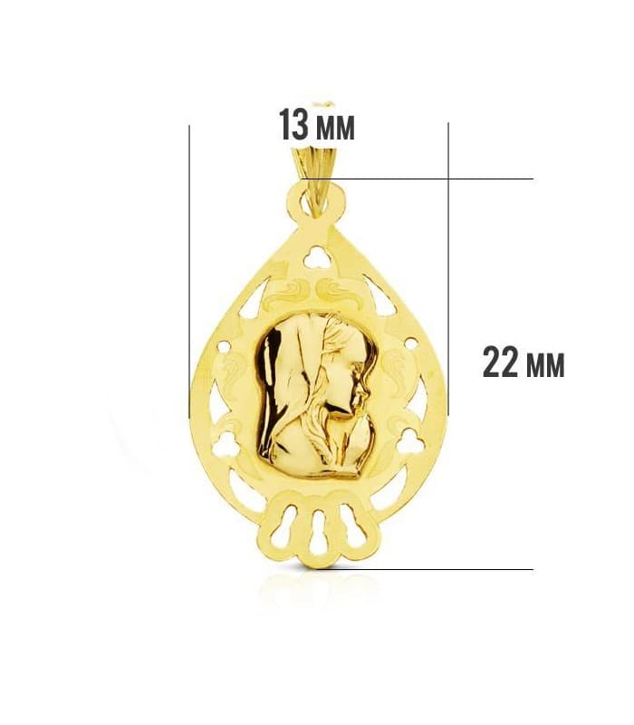 Medalla Virgen niña gota