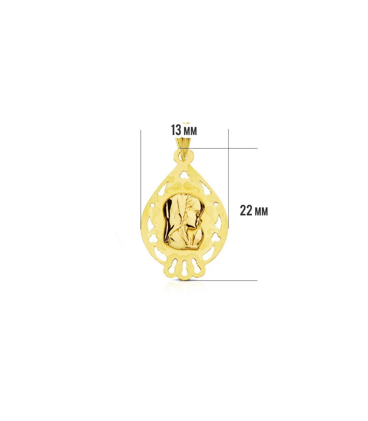 Medalla Virgen niña gota