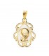 Medalla Virgen Niña Blanco 18K 22mm Rezo, joyas y regalos Comunión