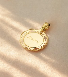 Médaille Baptême, Pendentif avec gravure pour enfants et naissance