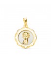 Anhänger emailliert 750er Gelbgold Jungfrau Maria 22451-BL