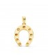 Ciondolo Ferro di cavallo borchie oro 18kt 20 mm, ciondoli portafortuna