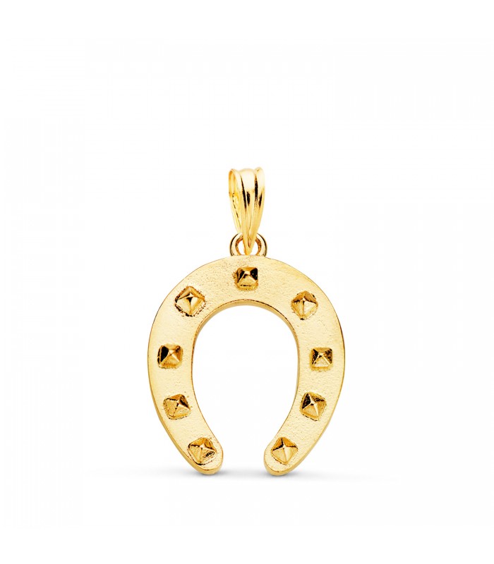 Pendentif Fer à Cheval clous Or 18 K 20 mm, porte-bonheur