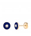 Orecchini oro bambina Ilaria lapislazzuli 5.5mm 18Kt