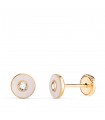 Orecchini oro bambina Ilaria madreperla 5.5mm 18Kt