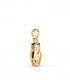 Pendentif Hibou or jaune 18K 14mm, porte-bonheur, bijoux femme et homme.