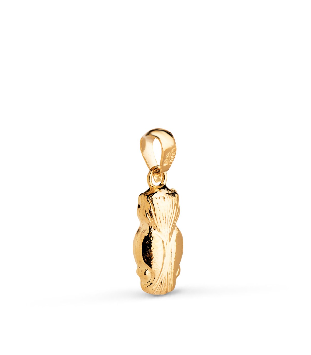 Pendentif porte-bonheur Hibou or jaune 18K, cadeau diplôme bijoux femme et homme.