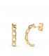 Boucles d'oreilles maillons or 18 carat. Bijoux d'oreilles modernes pour femme.
