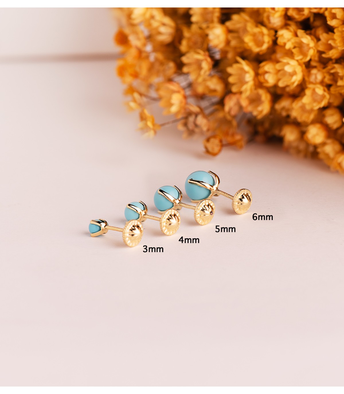 Boucles d'oreilles petites filles, fillettes, nouveau-nées. Fermoir à vis