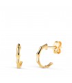 Boucles Bambou or 18 carat