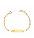 Bracciale targhetta in oro 11.5 cm maglia 3+1 750, gioielli bambini e neonati