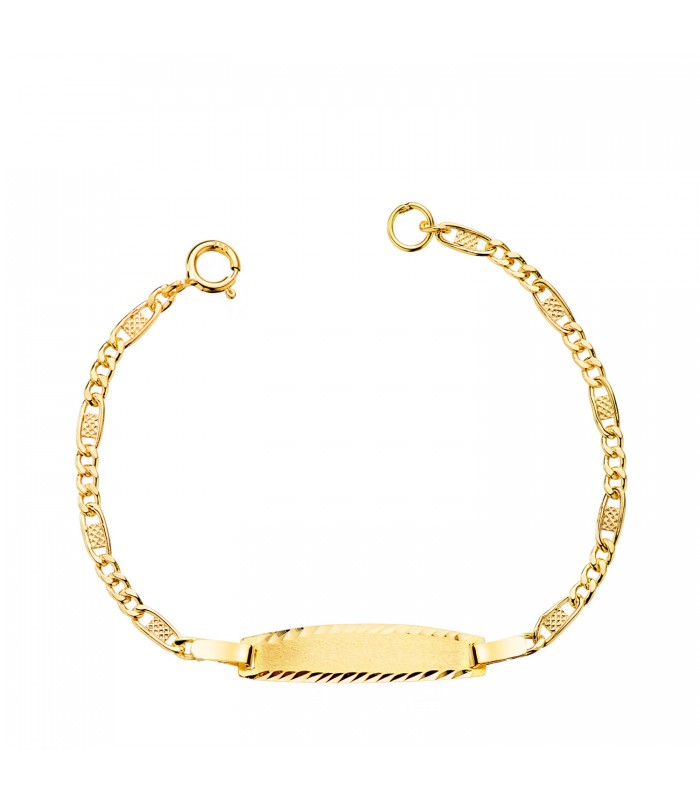 Esclava de oro bebé 11,5 cm 3x1 18 Kilates. Regalos para bautizo y nacimiento