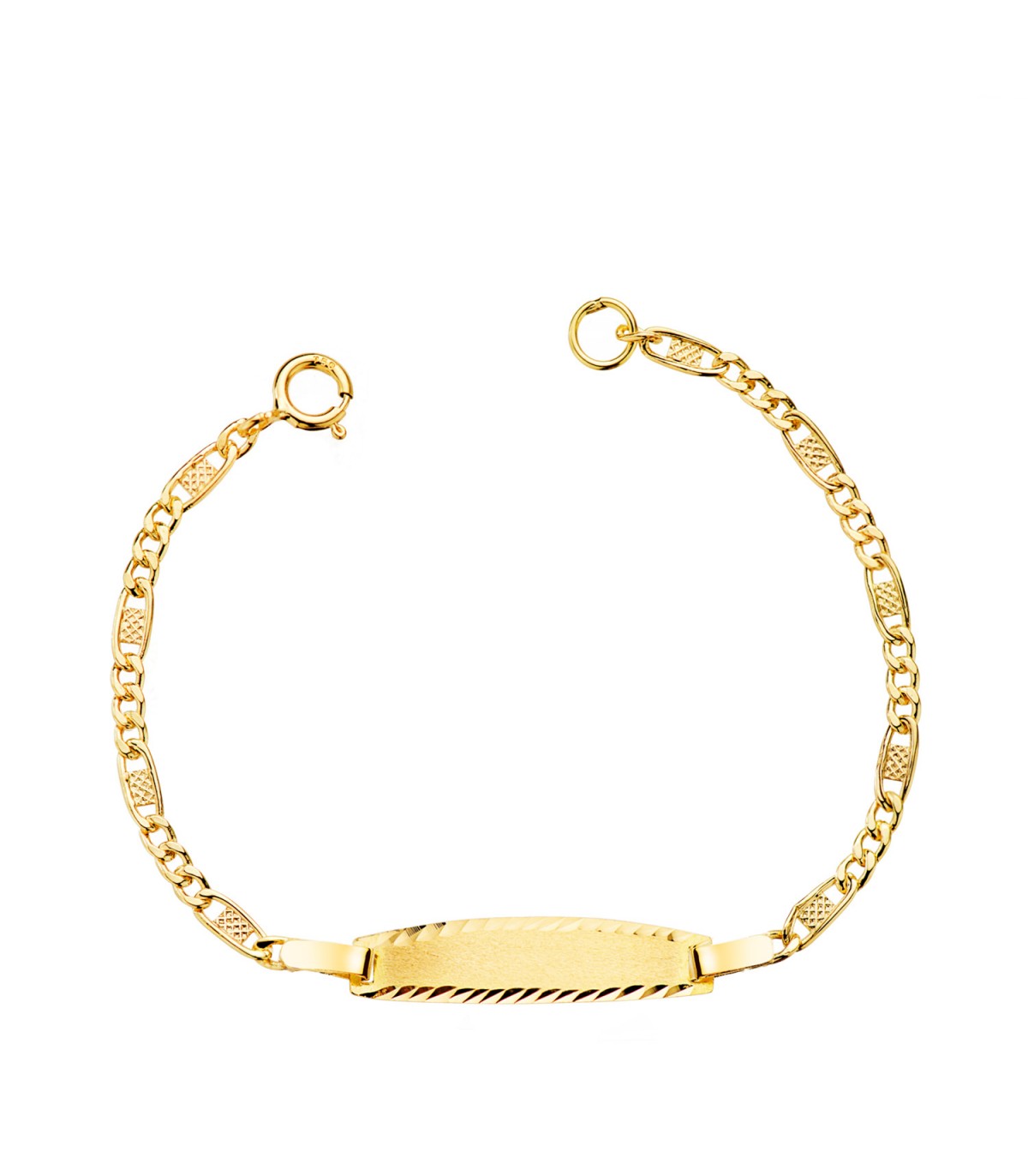Esclava de oro bebé 11,5 cm 3x1 18 Kilates. Regalos para bautizo y nacimiento
