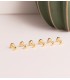 Pendientes oro niña Ilaria coral 5.5mm 18K, pendientes pequeños niña y mujer