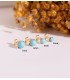 Pendientes niña Turquesa Marianela oro 18K 6mm
