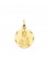 Medalla Virgen de la Fuensanta Oro 18K 18mm Tallada. Medallas de oro religiosas, medallas vírgenes.
