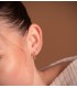 Boucles d'oreilles maillons or 18 carat. Bijoux d'oreilles modernes pour femme.